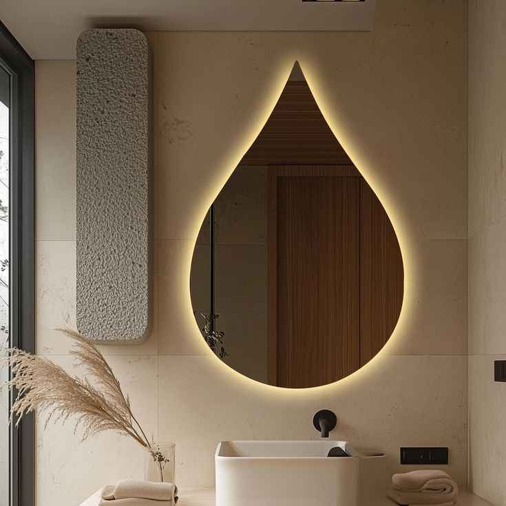 Water drop Shape LED Mirror 24*20 inch