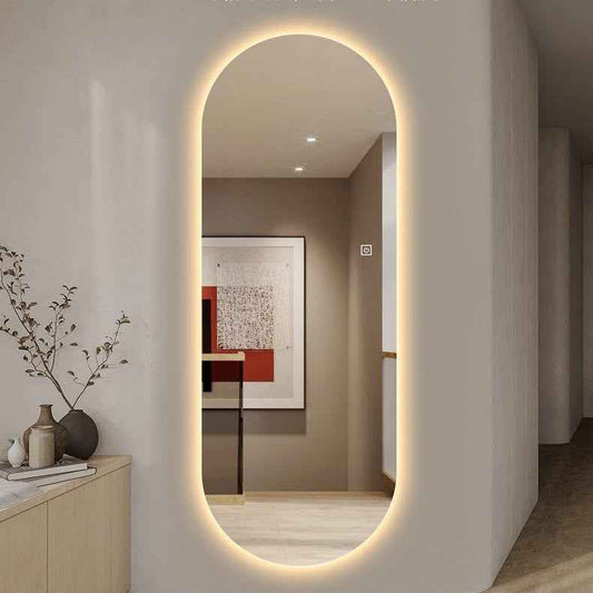 Oval LED Backlit Mirror without frame 5/1.5 ft wall hanging
