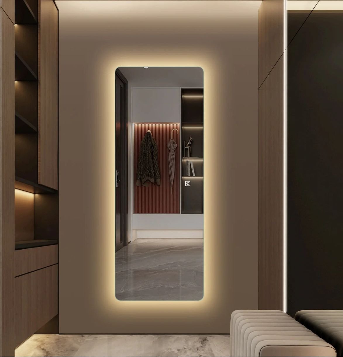 Mobile Shape Backlite LED Mirror 5/1.5 ft wall hanging