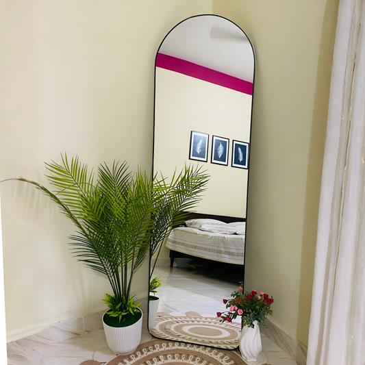 Black Aluminum Frame Mirror 5/1.5 ft
