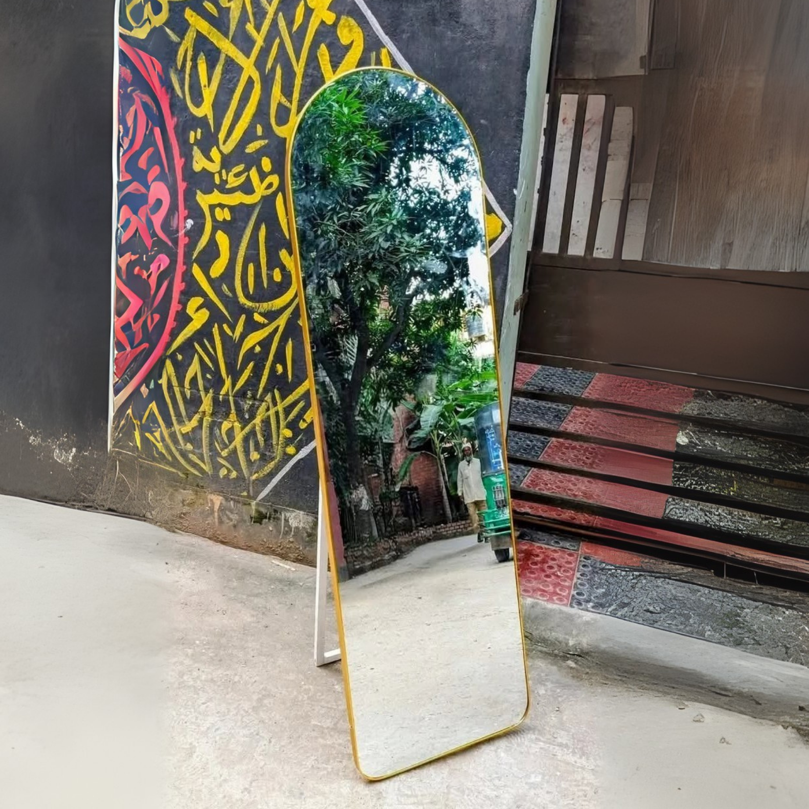 Golden Aluminum frame Mirror