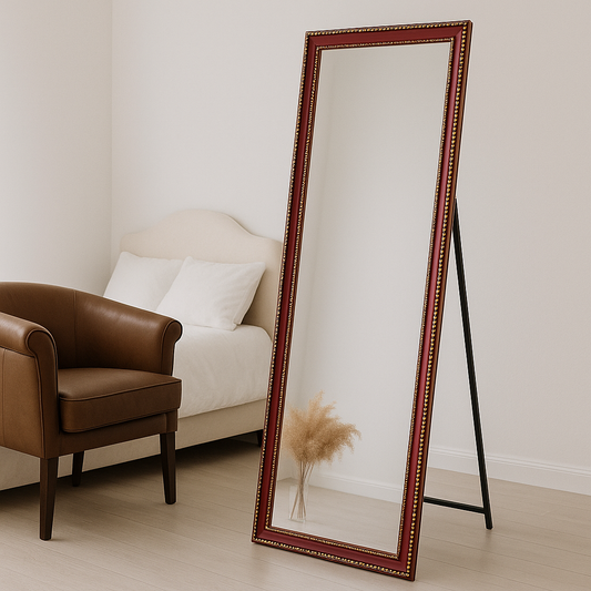Maroon Gold Fiber Frame Mirror 5/1.5" ft - Mirror World BD