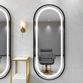 Oval LED Mirror Black frame 5/2 ft