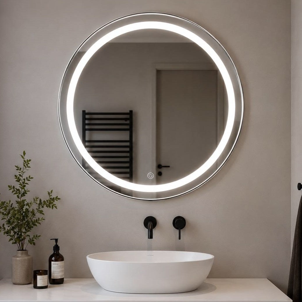 Round LED Mirror Silver 28×28 inch | Mirror World BD