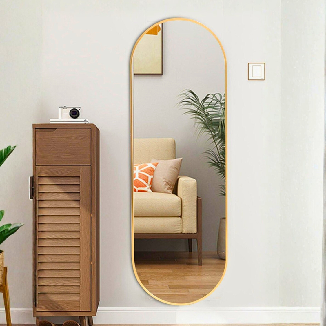 Golden Oval Shape 5/1.5" ft Mirror