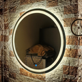 Round LED Mirror – 30×30 & 36×36 Inch Frameless Design with Front Light & Backlight - Mirror World BD