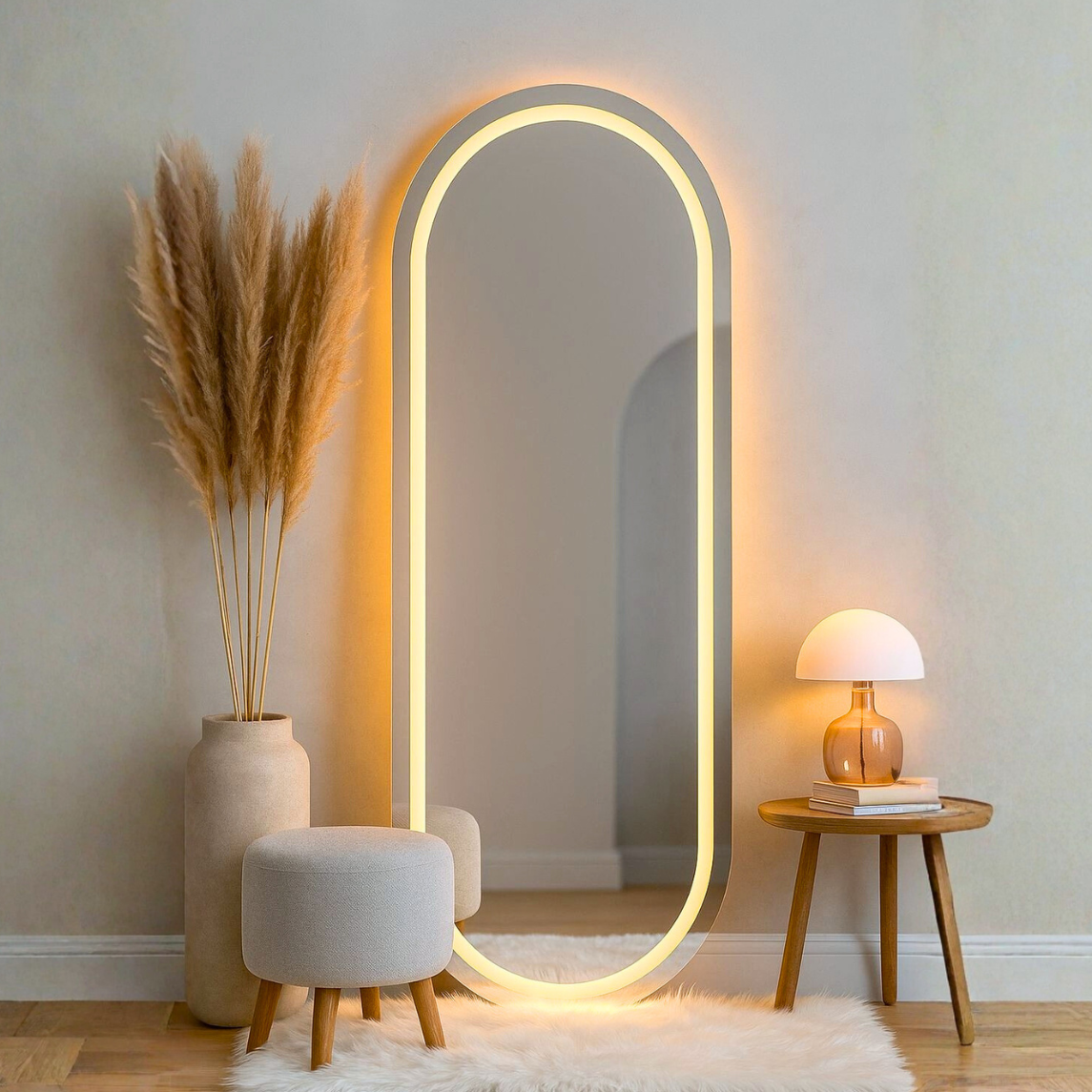 Oval LED Mirror without frame 5/2 ft