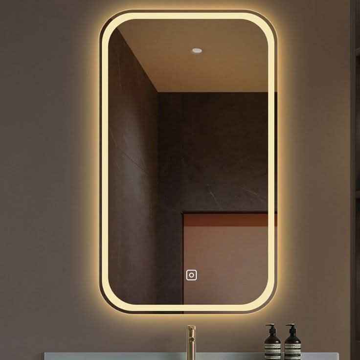 Mobile shape 16*24 inch Backlit LED Mirror Basin Mirror