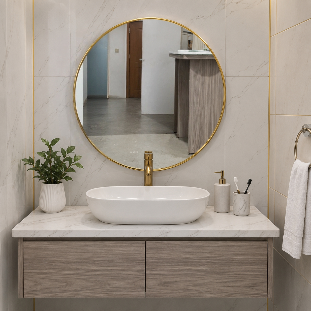 Round Golden Mirror 24*24 inch