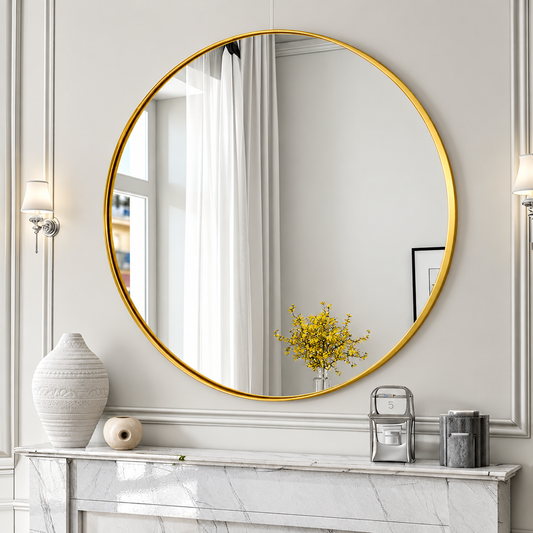 Round Mirror 28*28 inch Golden Frame