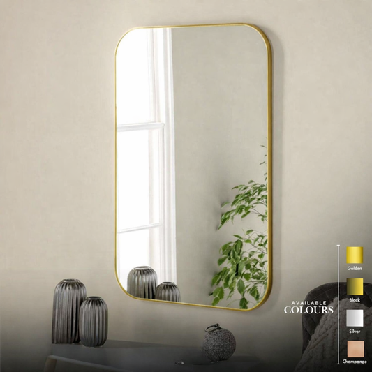 Mobile Shape Golden 24*20 inch Bathroom Mirror Basin Mirror - Mirror World BD