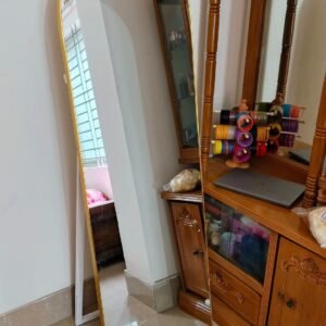 Aluminum Mirror with Stand Gold